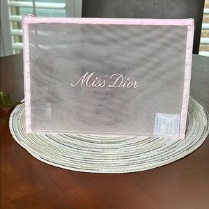 New Miss Dior Pink Mesh Pouch